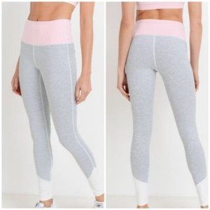 Mono b Pastel Colorblock Striped Yoga Leggings Size Med